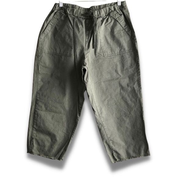 Women's, Pants, Cato, Medium, Olive green, Capris - Picture 1 of 5